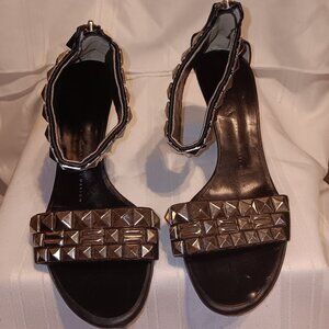 Giuseppe Zanotti shoes women's heels black silver studs